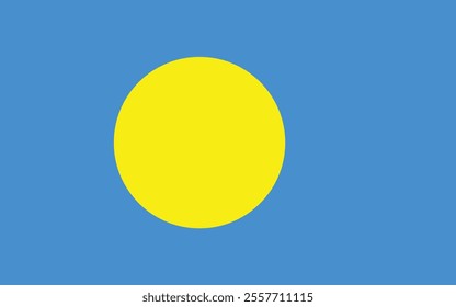 The Flag of Palau was adopted on 1 January 1981, when the island group separated from the United Nations Trust Territory