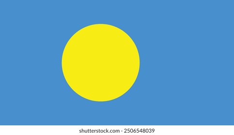 Flag of Palau vector design and illustration , National flag of Palau