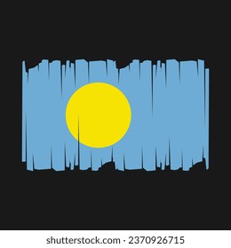 Flag of Palau Vector Illustration