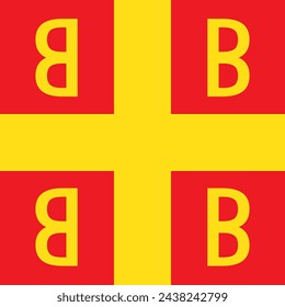The flag of the Paleologus dynasty of Byzantine emperors red and gold. Imperial banner adopted by the Palaiologos dynasty in the 14th centur.The flag of the late Eastern Roman Empire under VECTOR ICON