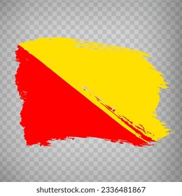 Flag of Palermo brush strokes. Flag Palermo city of  Sicily region on transparent background for your web site design, app, UI. Italy. EPS10.