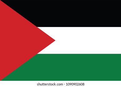 Flag Palestine Gaza Strip Flag Themes Stock Vector (Royalty Free) 172636352