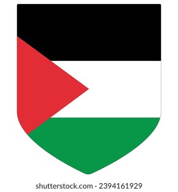 Flag of Palestine. Palestine flag in desing shape 