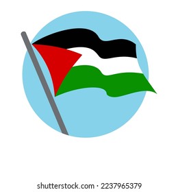 Flag Palestine flying waving image