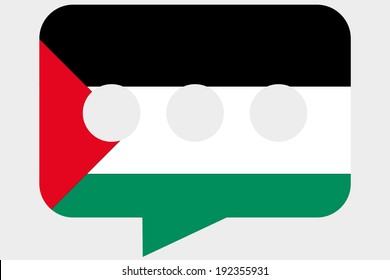 The flag of Palestine in a messaging bubble