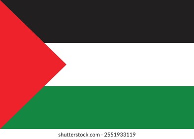 Bandeira da Palestina , bandeira da Palestina , bandeira nacional da Palestina , desenho de vetores e ilustração digital , bandeira vetorial da Palestina