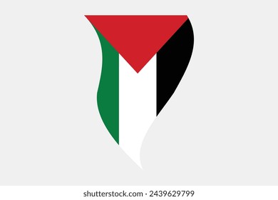 Flag of Palestine, original and simple Palestine flag, vector illustration of Palestine flag