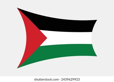 Flag of Palestine, original and simple Palestine flag, vector illustration of Palestine flag