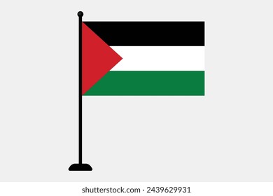 Flag of Palestine, original and simple Palestine flag, vector illustration of Palestine flag