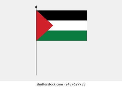 Flag of Palestine, original and simple Palestine flag, vector illustration of Palestine flag