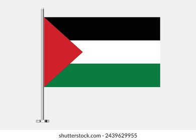 Flag of Palestine, original and simple Palestine flag, vector illustration of Palestine flag