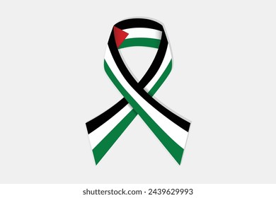 Flag of Palestine, original and simple Palestine flag, vector illustration of Palestine flag