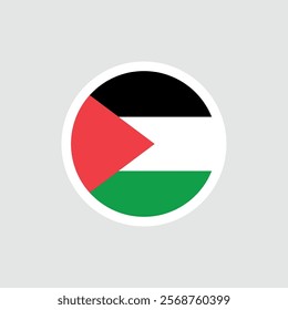 Flag of Palestine. The Palestinian red-black-green flag. The national symbol of the Palestinian National Authority.