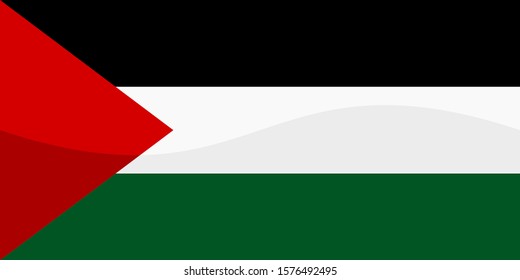 flag of palestine shiny. vector background