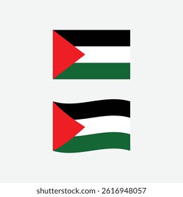 Flag of Palestine stock illustration