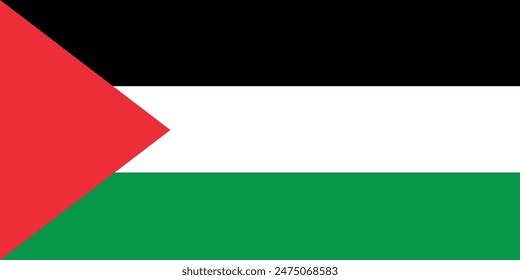 Flag of Palestine Vector Design.