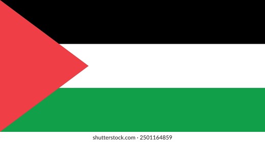 The flag of Palestine, vector design
