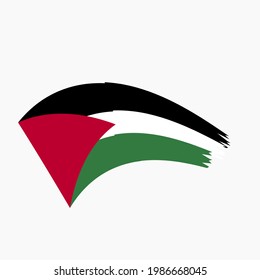 Flag of palestine vector icon illustration eps10