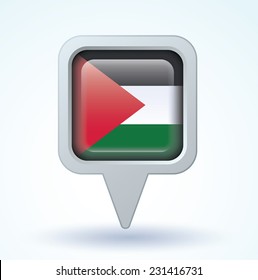  Flag of Palestine, vector illustration