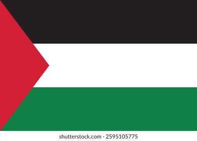 Flag of Palestine. Palestine flag Vector illustration. State of Palestine flag
