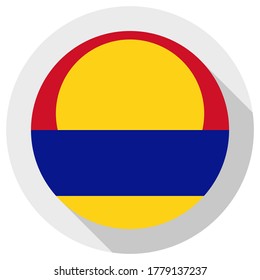 Flag of Palmyra Atoll, Round shape icon on white background, vector illustration
