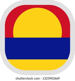 Flag of Palmyra Atoll. Rounded square icon on white background, vector illustration.