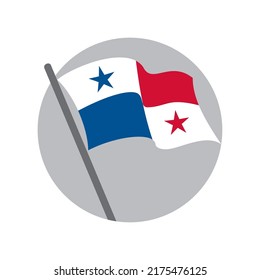 Panama de banderas ondeando. Imagen del vector