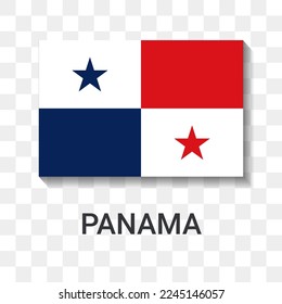 Flagge von Panama Icon Vektorgrafik