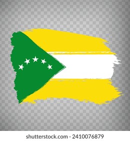 Flag of Panama Oeste Province brush strokes. Flag  Panama Oeste Province of Panama on transparent background for your web site design, app, UI.  EPS10.