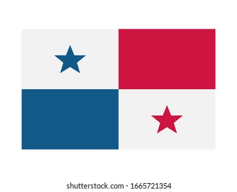 Flag of Panama. Vector flag of Panama.  Panama country  vector flag 
