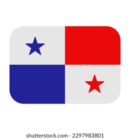 Flag Panama vector flat icon. Isolated flag Panama emoji illustration