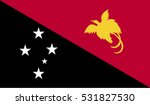 Flag of Papa New Guinea vector illustration