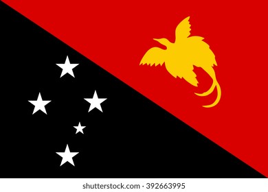A flag of Papua New Guinea