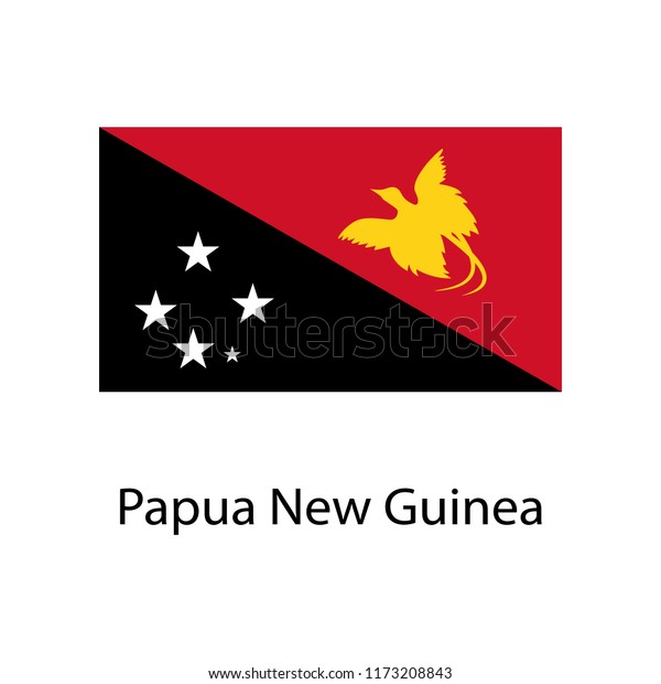 Flag Papua New Guinea Name Icon Stock Vector Royalty Free 1173208843