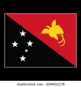 
Indicador vectorial de Papua Nueva Guinea sobre fondo negro