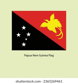 Flag of Papua New Guinea. Vector National Flag of Papua New Guinea