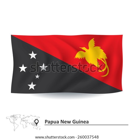 Flag of Papua New Guinea - vector illustration