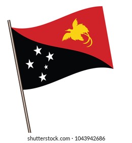 Flag Papua New Guinea Papua New Stock Vector (Royalty Free) 1043942686 ...