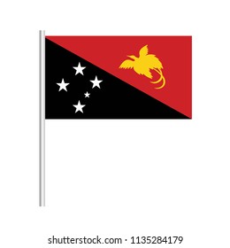 Flag of Papua New Guinea.Papua New Guinea Icon vector illustration,National flag for country of Papua New Guinea isolated, banner vector illustration. Vector illustration eps10.