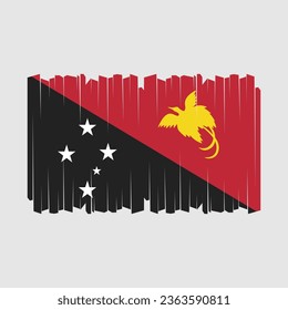 Flag of Papua Vector Illustration