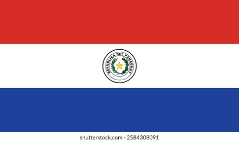 The flag of Paraguay conists red–white–blue triband, was inspired by the colours of the French Tricolour, believed to signify independence and liberty.