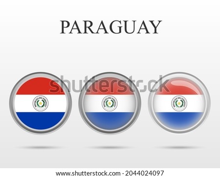 Flag of Paraguay in the form of a circle