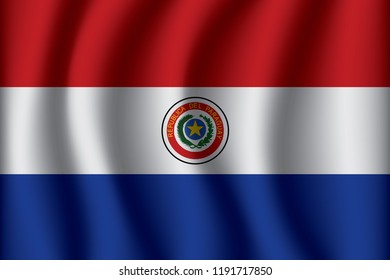 Flag of Paraguay. Paraguay Icon vector illustration eps10.