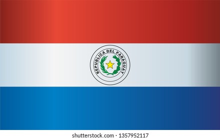 Flag of Paraguay, Republic of Paraguay. 