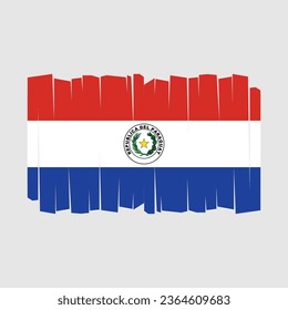 Flag of Paraguay Vector Illustration