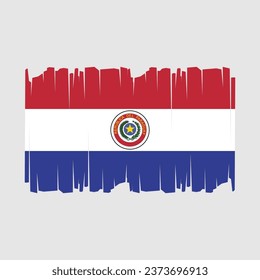Flag of Paraguay Vector Illustration