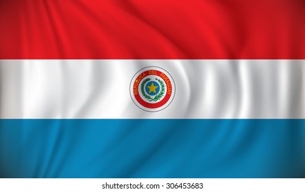 Bandera del Paraguay - ilustración vectorial