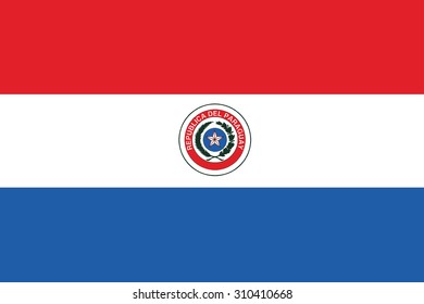Flag of Paraguay. Vector illustration.