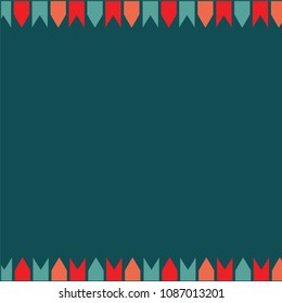 flag party hanging abstract frame