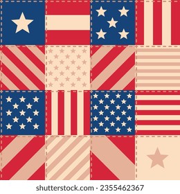 flag pattern with blue and red colors
